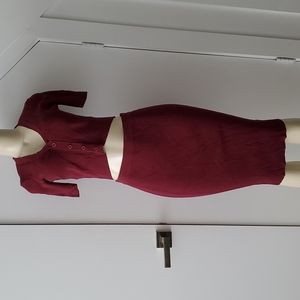 Two pieces outfit burgundy